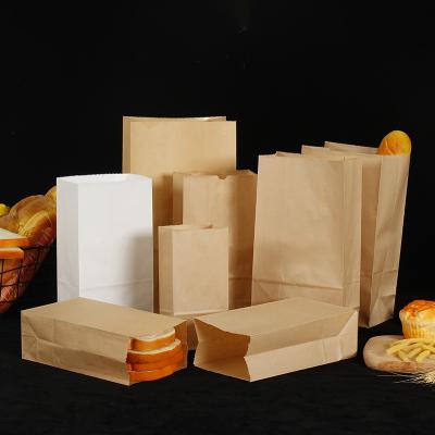 China Recyclable Logo Bakery Fruit Bread Baguette Print Takeout Food Recyclable Strong Packaging Custom Paper Bag for sale