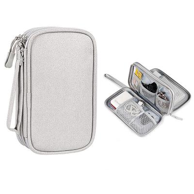 China Travel Popular Small Travel Cord Organizer Custom logo Travel Cable Organizer Bag Pouch Electronic storage bag for sale