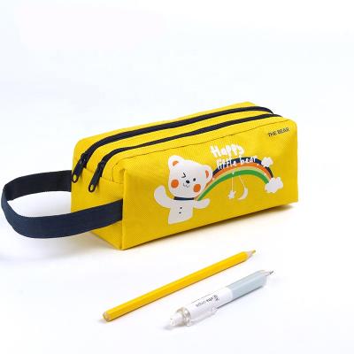 China Creative Fashion Stationery Double Drawstring Oxford Pen Bag Pencil Case Filled Pencil Case Capacity Bag\Comfortable Cartoon\Durable Double Large for sale