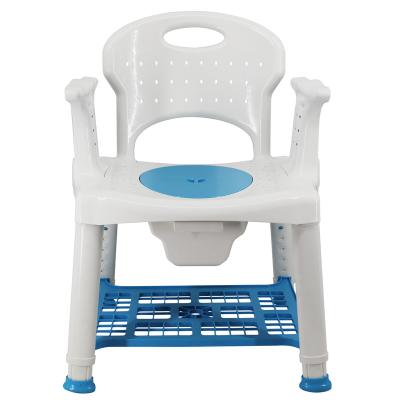 China Bath & New Design Toilet Bath Chair With Toilet Shower Chair With Commode For Elderly With Storage Tray MK04017 for sale