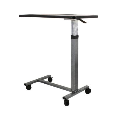 China Gas Spring Lifting Adjustable China Factory Over Bed Table Desk For Patient for sale