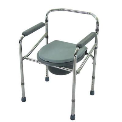 China Steel Folding Patient Toilet Chair For Elderly Commode Portable Chair For Handicapped MK04007 for sale