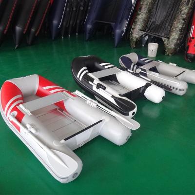 China PVC PVC Guaranteed Quality 1 Person 1.8m Inflatable Pontoon Pedal Aluminum Floor Fishing Boat for sale