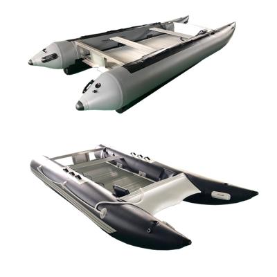 China High Speed ​​1.2mm PVC Collapsible PVC Fishing Catamaran Boat Inflatable Rowing Boat for sale