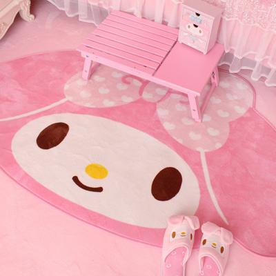 China Cute Cartoon Home Floor Heart Girl Carpet Pink Mat Carpet Bedroom Children Crawling Play Mat for sale