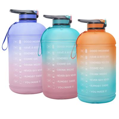 China 128 oz Water Bottle Viable Motivation Gym & Motivational Gallon BPA Leakproof Outdoor Sports Bottle Time Marker 1 Free for sale