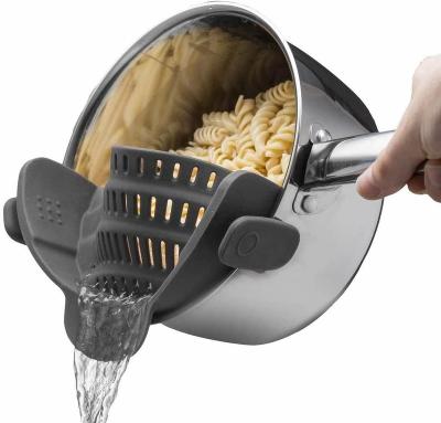 China September Sieve Super Pot Sieve Adjustable Silicone Clip On Sieve Home Kitchen Tools On Sieves With Clip 2 for sale