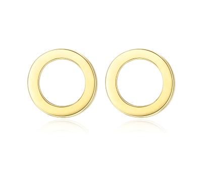 China Elegant Simple Simple Women's Earring 14K Gold Earring Design In Round Shape for sale