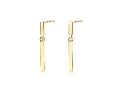 China TRENDY pure fashion 14K gold jewelry women long drop earring for women for sale