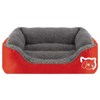 China Four Seasons Candy Color Kennel Pet Bed Universal Non-Slip Winter Viable Warm Square Pet Nest for sale