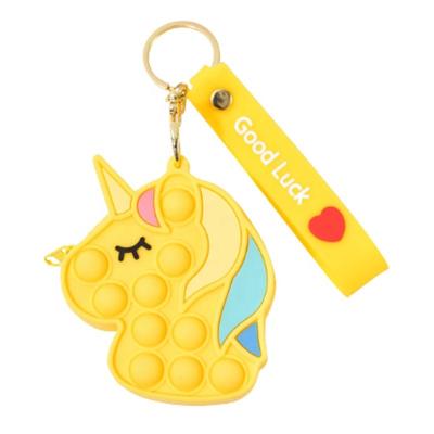 China Sress Reliever Toys New Hot Key Chain Unicorn Push Pop Toys Fidget Advent Calendar Product Pop Sale Relaxation Fidget for sale