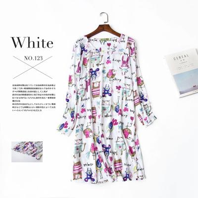 China Loose Casual Summer Nightgown Women Sleep Dress Ladies QUICK DRY Cotton Pajamas Cheap Pajamas for sale