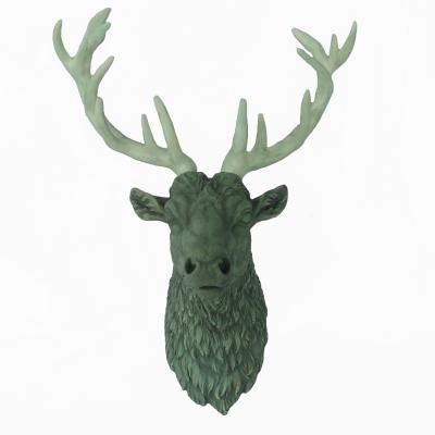 China Factory Direct 3D Deer Head Statue Wall Piece Resin Home Decorations Wall Hanging Art in Global Direct Wholesale Carving Animal Figurine Decor for sale