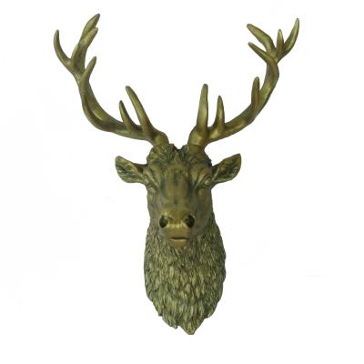 China Global Factory Wholesales Global Factory Color Art Ornament Statue Decal Magnesium Indoor Animal Opens Resin Deer Wall Hanging Sculpture Head Decor for sale