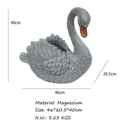 China World resin swan flowerpot garden simulation animal ornaments for home decoration garden balcony resin flowerpot for sale