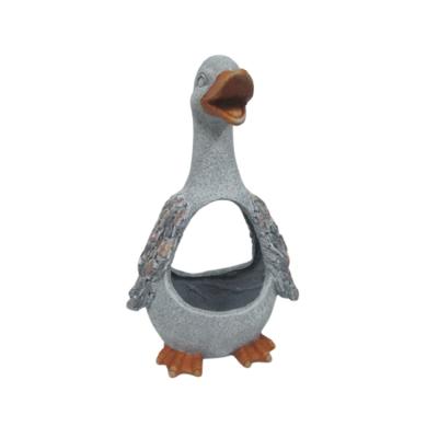 China Custom Flower Pot World Hand Painted Animal Succulent Planter Flower Pot Duck Flower Pot for sale