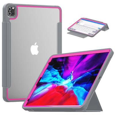 China Shockproof Waterproof Dustproof Cover for iPad pro 12.9 2020/2018 with Pencil Slot on Back Flip Wake Sleep Function Cover Leather AUTO Skin for sale