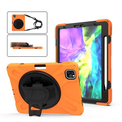 China Shockproof Heavy Duty Silicone Rugged Case With 360 Rotate KickStand For iPad Gen Pro 11 2nd 2021 Covers for sale