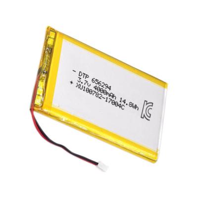 China Consumer Electronics Li-ion Polymer Lipo 3.7V 4000mAh 656294 606090 or customized for sale