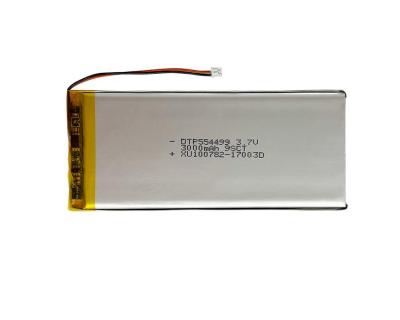 China Long cycle life DTP554499 Li-PO battery 3.7v 3000mah 554499 with kc certification for sale