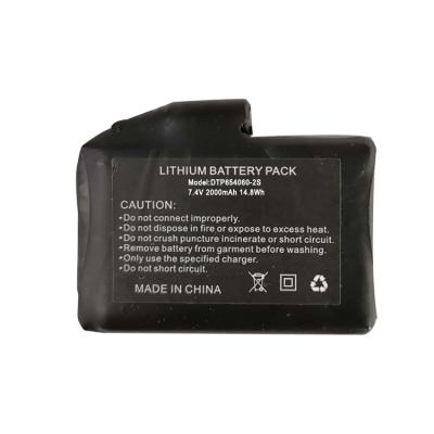 China Household Appliances 7.4v 2100mah Rechargeable Battery For Heating Gloves for sale