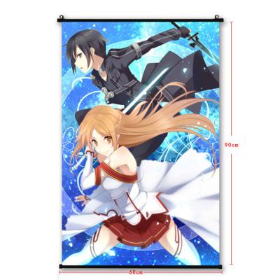 China Classic Cartoon 3D Printing Hanging Pictures and Poster For Anime SAO Sword Art Online Wall Picture 60X90CM Support Picture Custom for sale