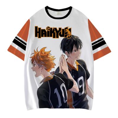 China Anti-wrinkle Anime Haikyuu volleyball child uniform 3D character printing casual quick-drying sports short-sleeved T-shirt for sale