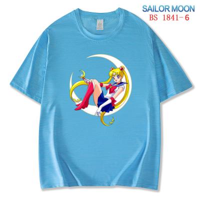 China Sailor Moon QUICK DRY Short Loose T-shirt Sailor Sleeve Printer Female Black T-shirt/Funny Male Ladies/Men Sailor Moon Box T-shirt for sale