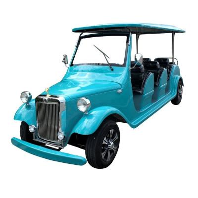 China Kingland Electric Vehicle Shuttle Car Shuttle Model E8 Europe Market Vintage Sightseeing Car For Community Park KINGLAND E8 for sale