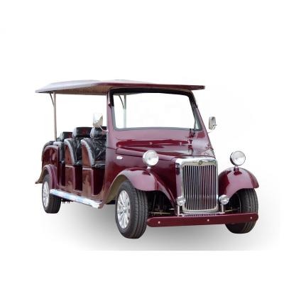 China Retro Leather Battery Powered Electric Low Speed ​​Sightseeing Car for sale