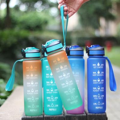 China Sustainable Custom Logo Empty Tritan Water Bottle Plastic Water Bottles 1l Drinking Water for sale