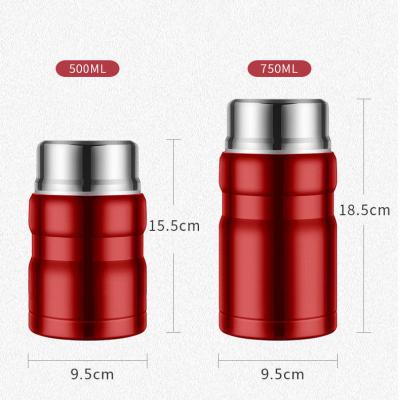 China Sustainable Double Wall Vacuum Insulated Stainless Steel Various Size Thermo Food Jar for sale