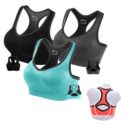 China Dropshipping OEM Breathable Adult Sports Wears Padded In Running Women Workout Racerback Yoga Gym Fitness Support Bra for sale