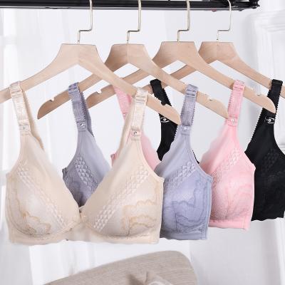 China Free Shipping Antibacterial Women's Open Front Lace Nursing Maternity Nursing Bras for sale