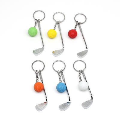 China Metal Golf Key Chain Sports Souvenir Golf Ball Key Ring Handbag Pendant Key Chain for sale