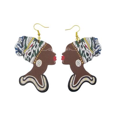 China CLASSIC Wholesale Hot Selling African Wooden Earrings For Women Jewelry for sale