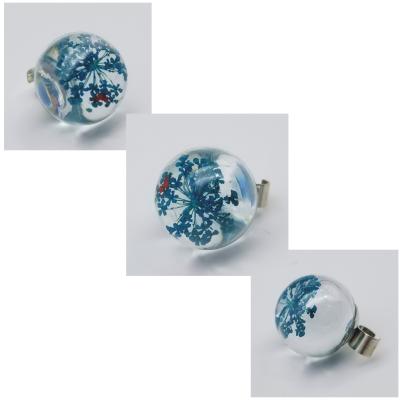 China OEM Modern Women Blue Glass Flower Jewelry Crystal Beads For Necklace for sale