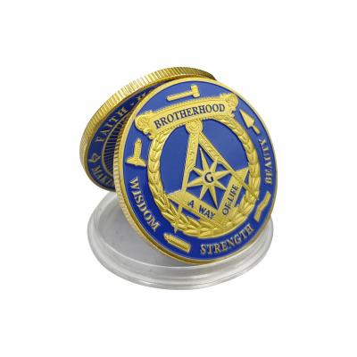 China Wholesale Cheap Enamel 3D Challenge Custom Collectible Masonic Ancient Coin From Europe Manufacturer for sale