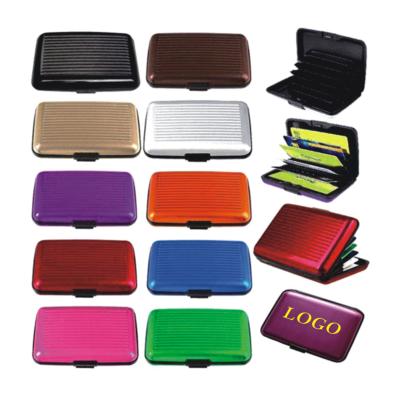 China NATIONAL Aluminum Business ID Credit Card Holder Wallet Metal RFID Blocking Waterproof Box Case for sale