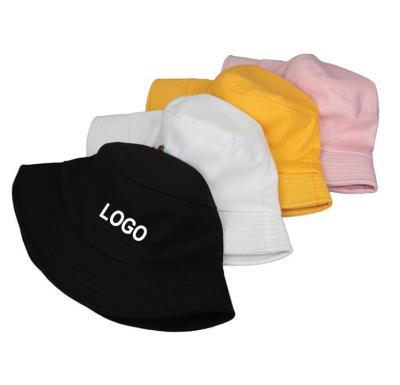 China Outdoor Activities Custom Logo Cotton Summer Outdoor Bucket Hats Wholesale for sale