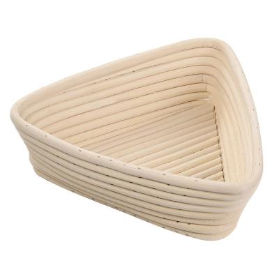 China Sustainable Durable triangle wood rattan cane bread brotform banneton proofing basket for sale