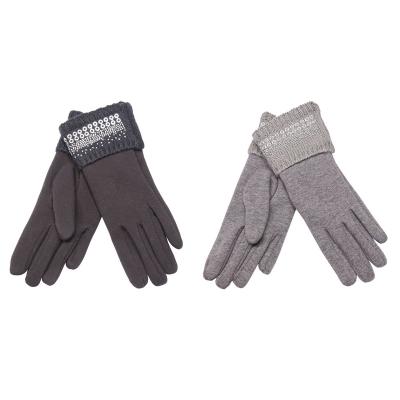 China Women's Single Cuff Knitted Winter Gloves Non-slip Warm Cold Proof Touch Screen for sale