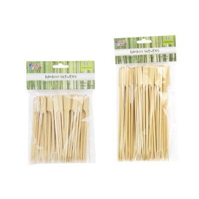 China Thermal Resistance 12cm Bamboo Sticks Grill Disposable Bamboo Barbecue Skewer Custom Logo for sale