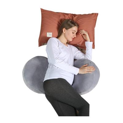 China Maternity Breastfeeding U Shaped Pillows Folded Baby Care Pregnancy Full with Velvet Cover for sale