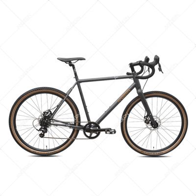 China Aluminum Alloy Ansbern New Design 700C Rim Microshift 8 Speed ​​Road City Bike Gravel Bike for sale