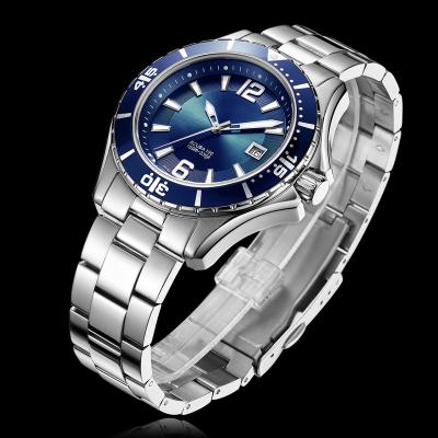 China Relojes Hombre Waterproof Mens Automatic Band Date Band Custom Logo Stainless Steel Quartz Classic Diver Watches In Luxury Wristwatches for sale