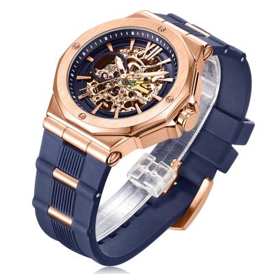 China Hot Selling Rose Gold Luxury Mens Blue Dial Watches Relogio Masculino Uhr Mechanical Dive Watch Water Resistant Customize Automatic Watch for sale