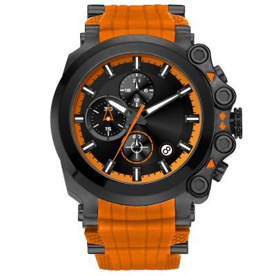 China Wholesale Hot Sale Chronograph Sports Orange Quartz Watches Luxury Brand Men's Wrist Watch Japan Movt Wrist Watch for sale