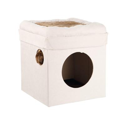 China Sustainable Pet Products Plush Fold And Store Tower With Bed On Top for sale