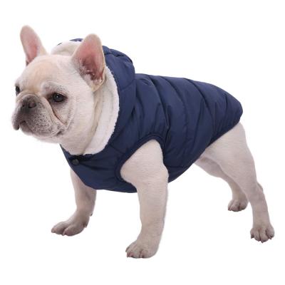 China Durable Windproof High Quality Dog Fleece Hoodie Dog Jacket Waterproof Warm Pet Clothes Vest With 3-4 Metal Snaps for sale